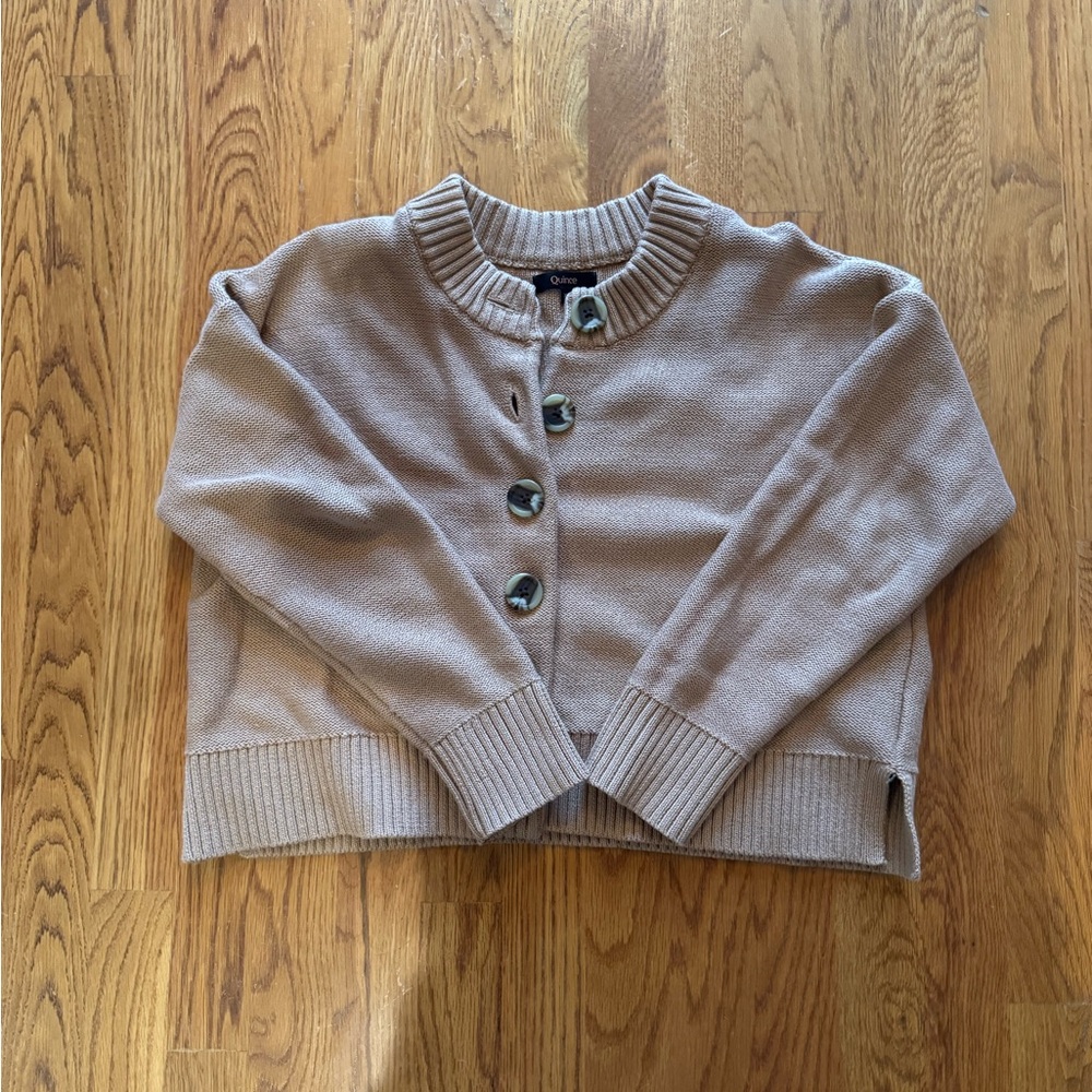 EUC! | Quince 100% Cotton Cardigan in Camel | Size XS - Picture 2 of 6